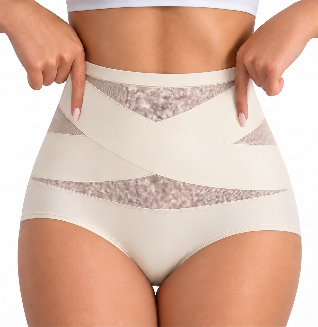 Culotte sculptante taille haute Lisance, coloris Ivoire