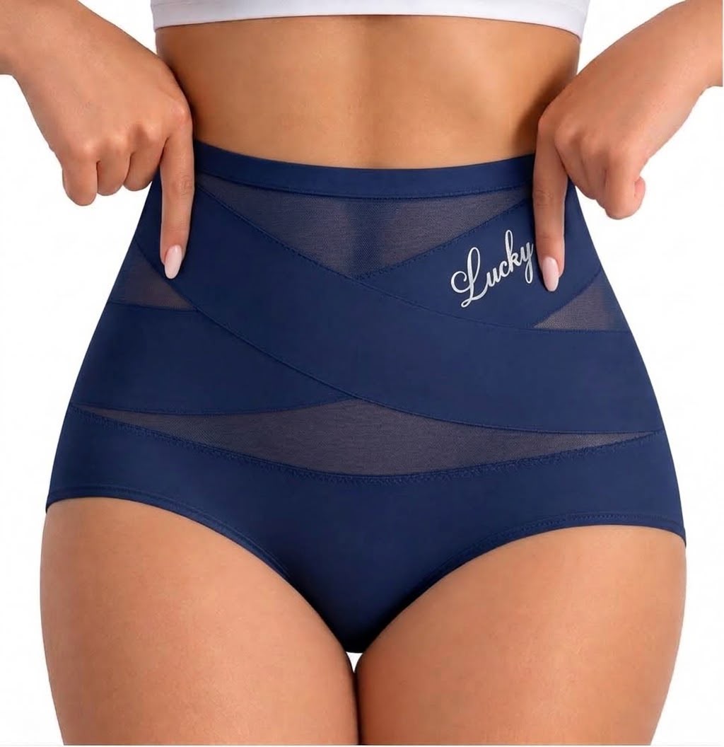 Culotte sculptante taille haute Lisance, coloris Bleu marine