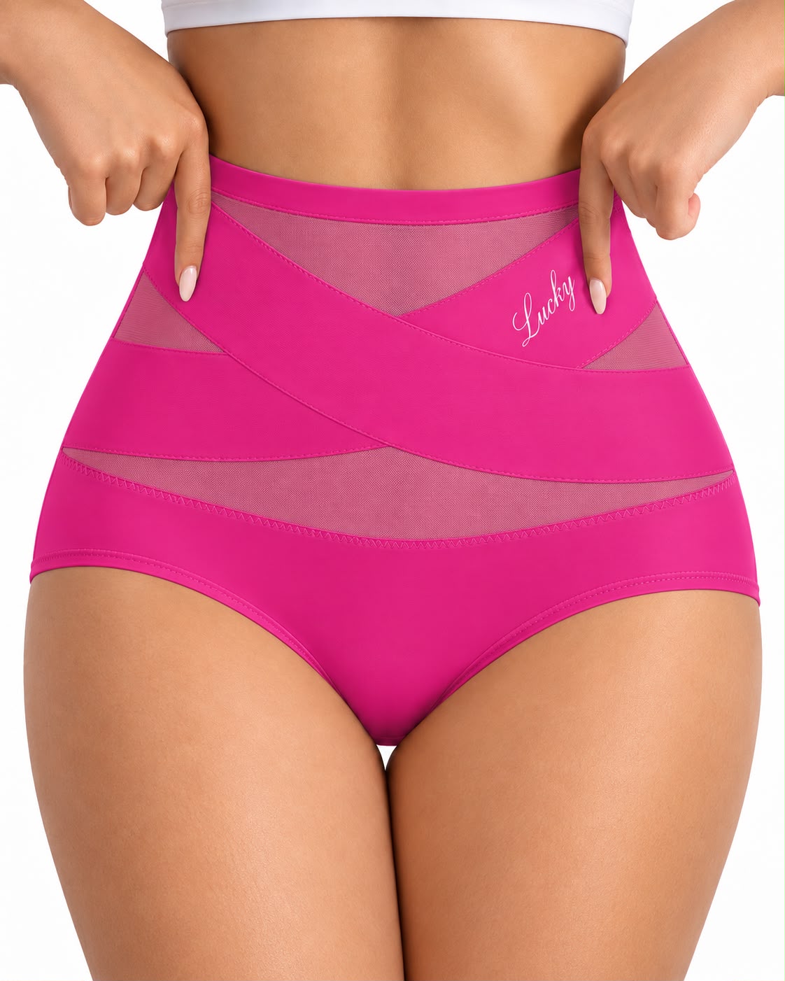 Culotte sculptante taille haute Lisance, coloris Fuchsia
